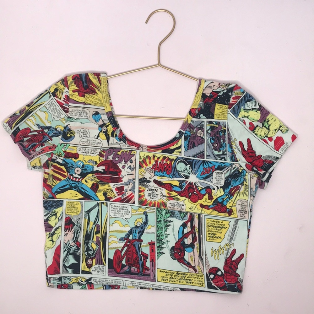 Marvel Comic Book Crop Top
